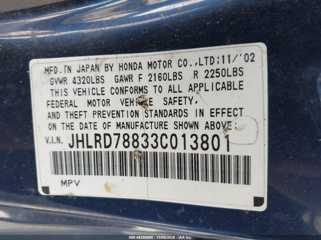 2003 Honda CR-V EX photo 9