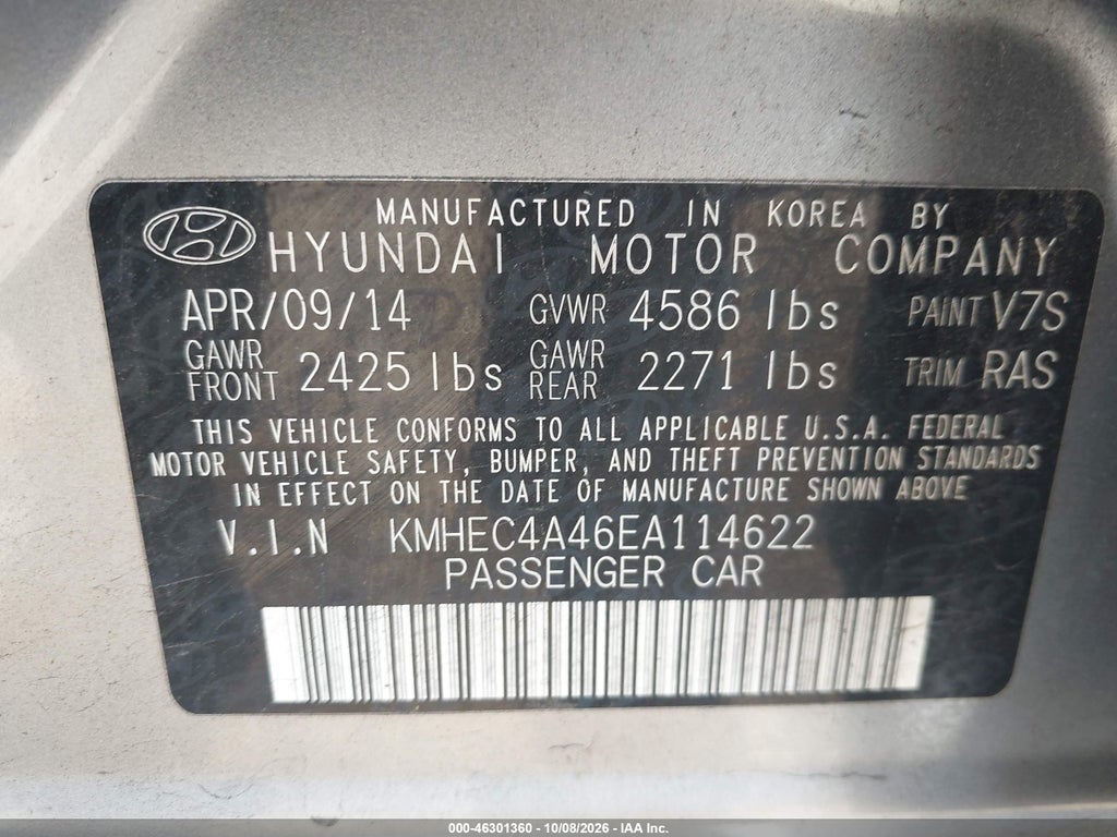 2014 Hyundai Sonata Hybrid photo 9