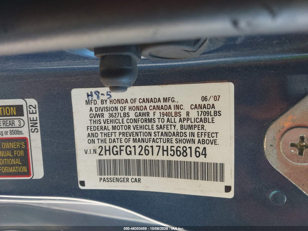 2007 Honda Civic LX photo 9