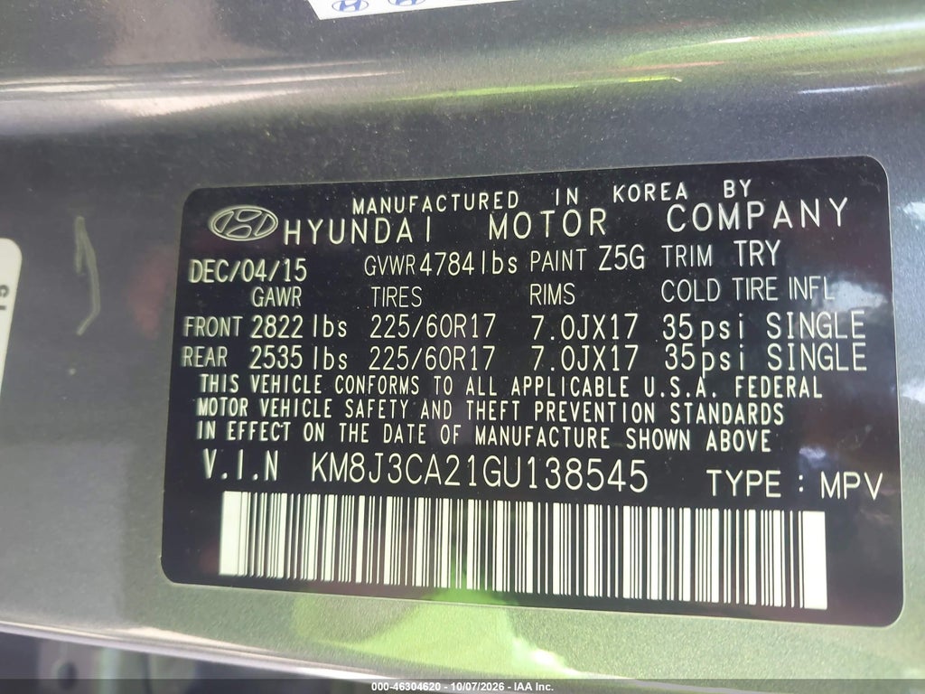 2016 Hyundai Tucson ECO photo 9