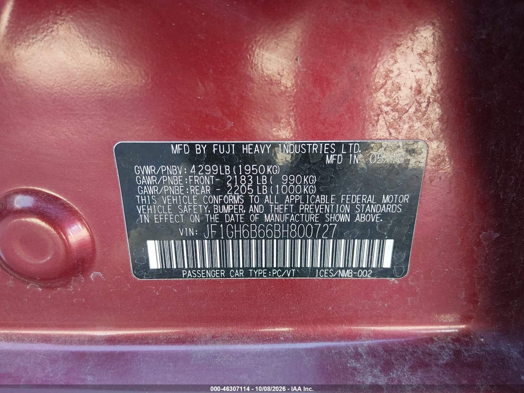 2011 Subaru Impreza 2.5I Premium photo 9