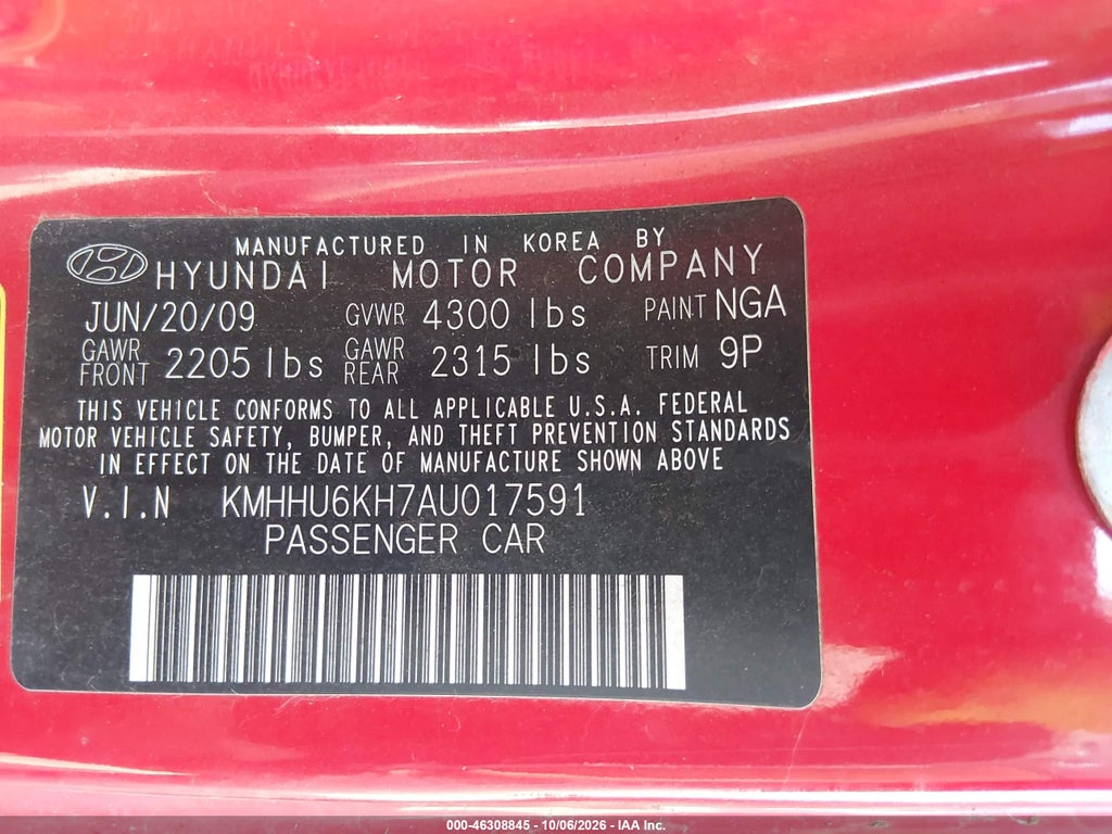 2010 Hyundai Genesis 3.8 Grand Touring photo 9
