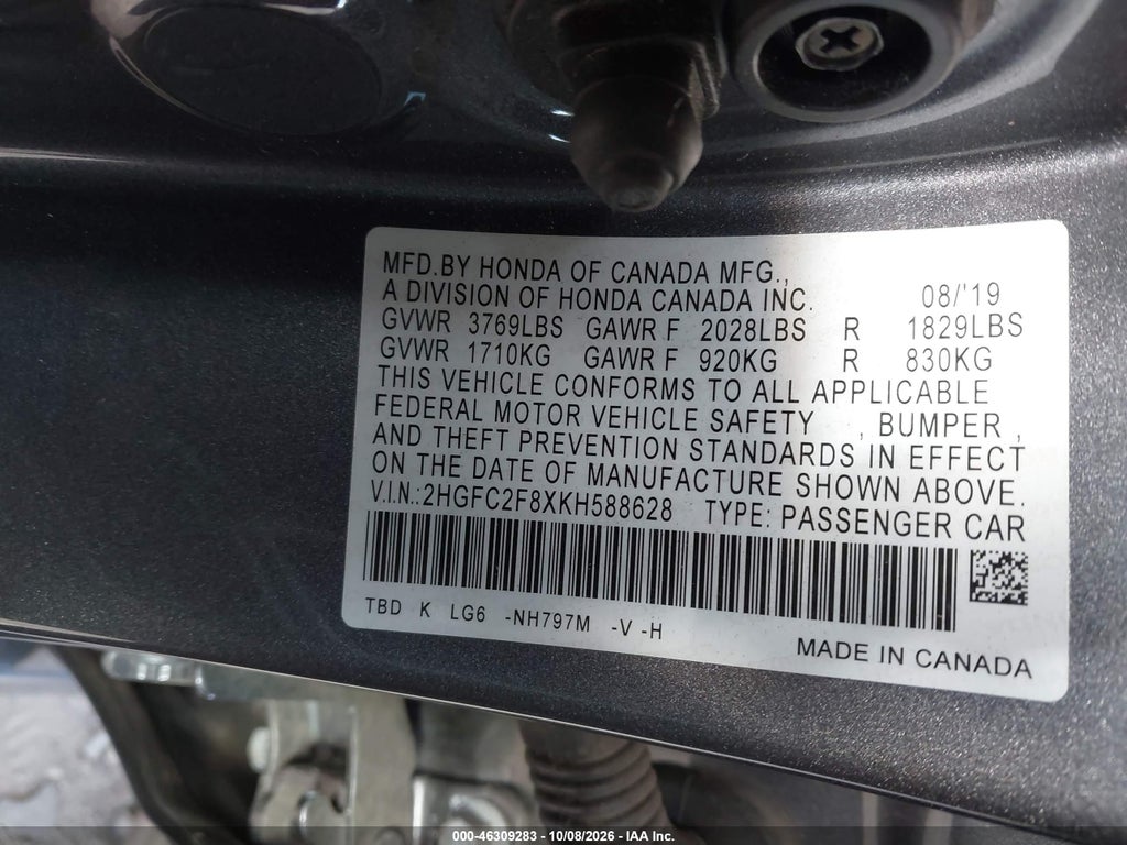 2019 Honda Civic Sport photo 9