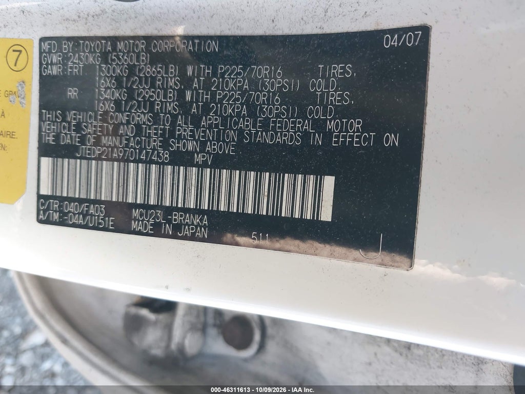 2007 Toyota Highlander V6 photo 9