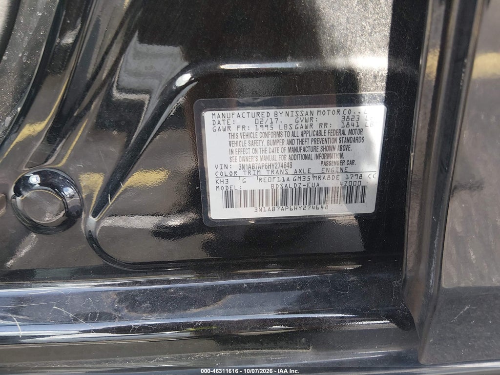 2017 Nissan Sentra SV photo 9