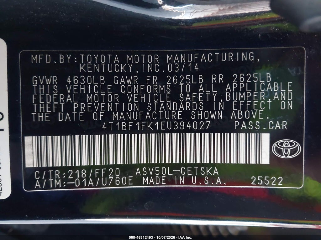 2014 Toyota Camry SE Sport photo 9