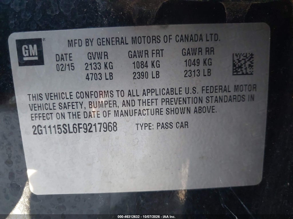 2015 Chevrolet Impala 1LT photo 9