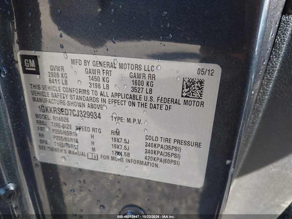 2012 GMC Acadia SLT-2 photo 9