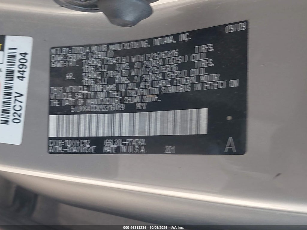 2010 Toyota Sienna CE/LE photo 9