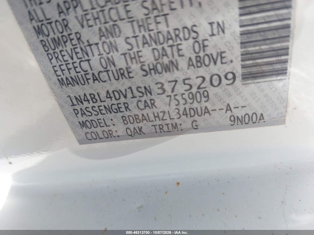 2025 Nissan Altima SV FWD photo 9