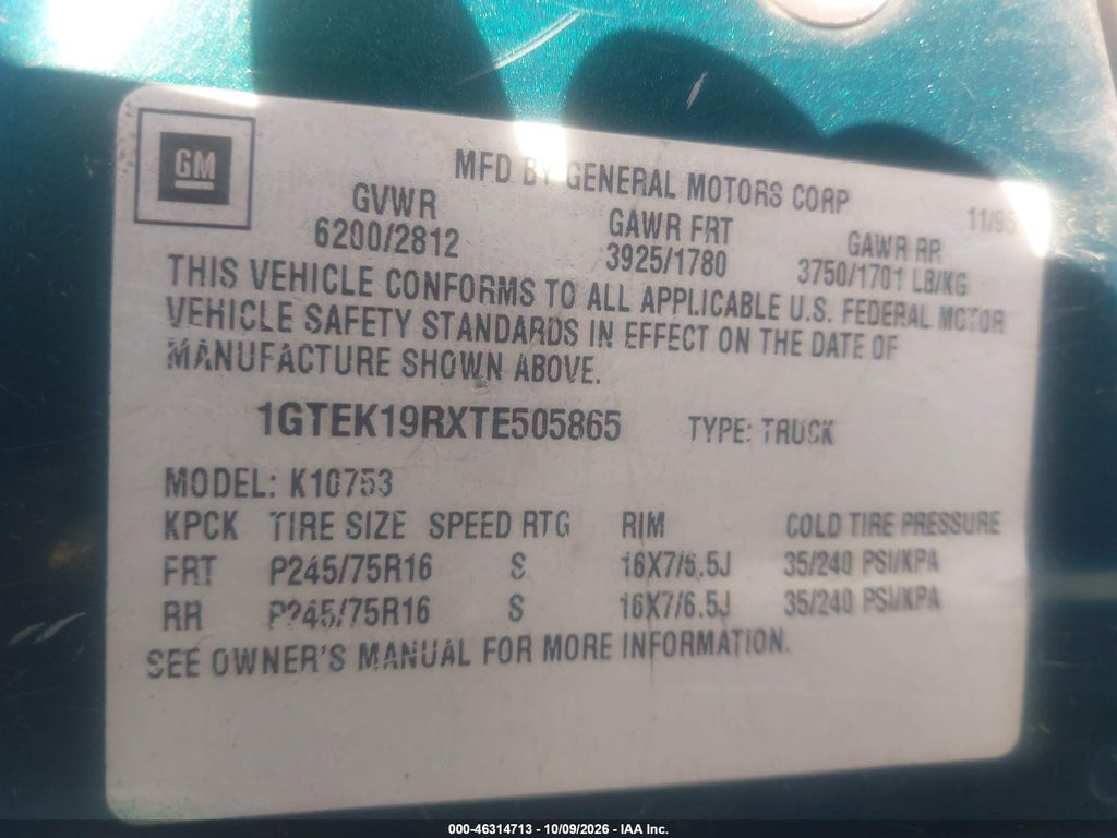 1996 GMC Sierra K1500 photo 9