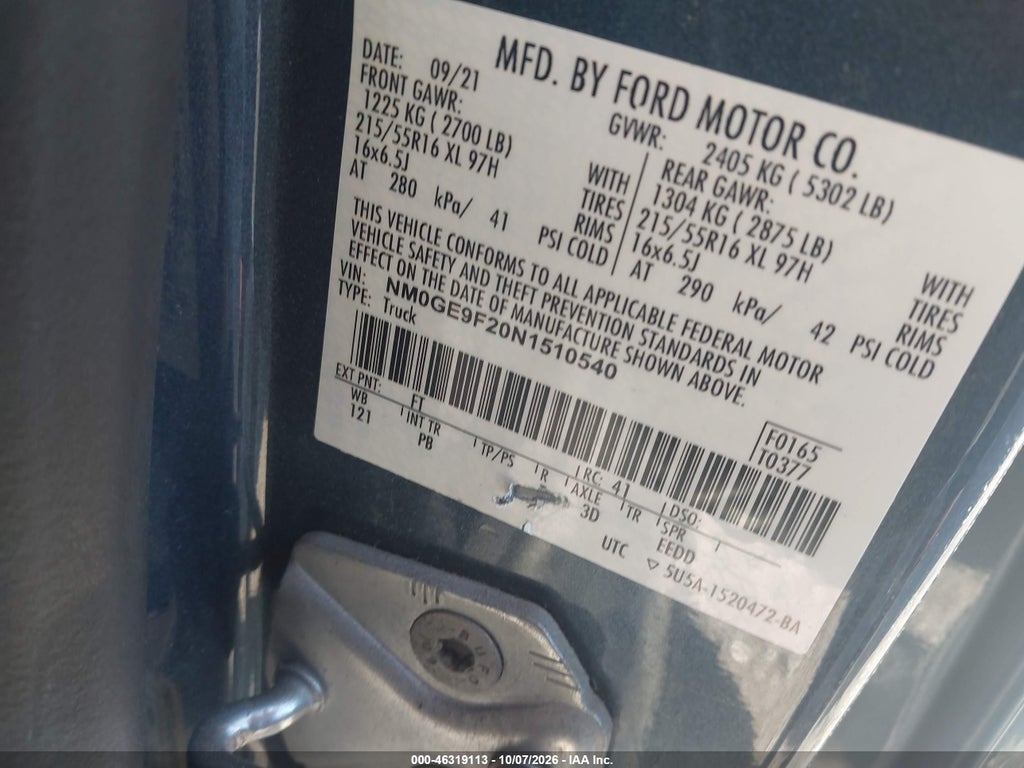 2022 Ford Transit Connect XLT Passenger photo 9