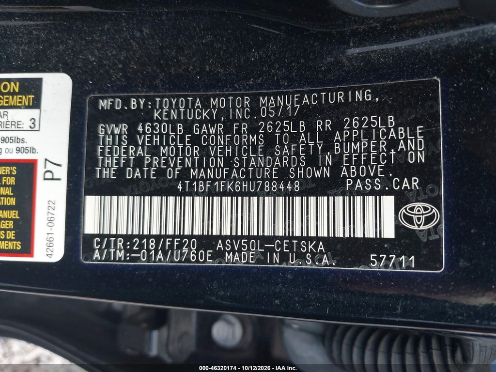 2017 Toyota Camry SE photo 9