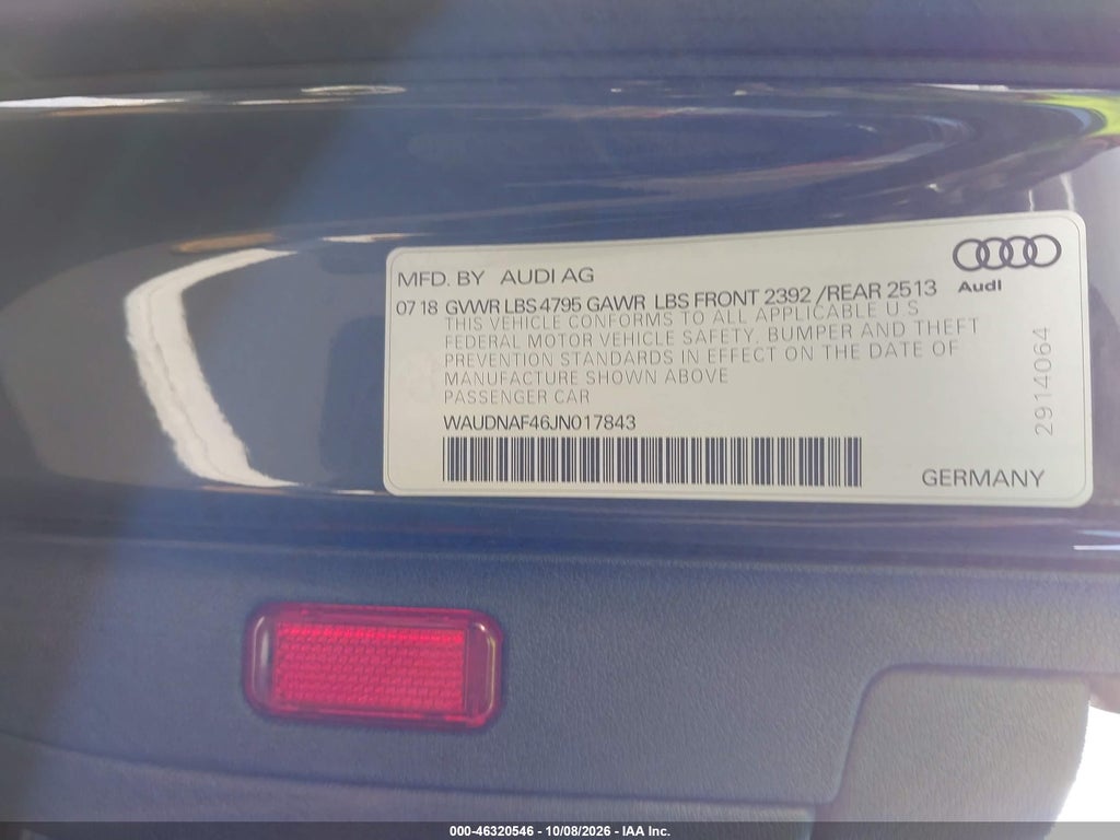 2018 Audi A4 2.0T Premium/2.0T Tech Premium photo 9