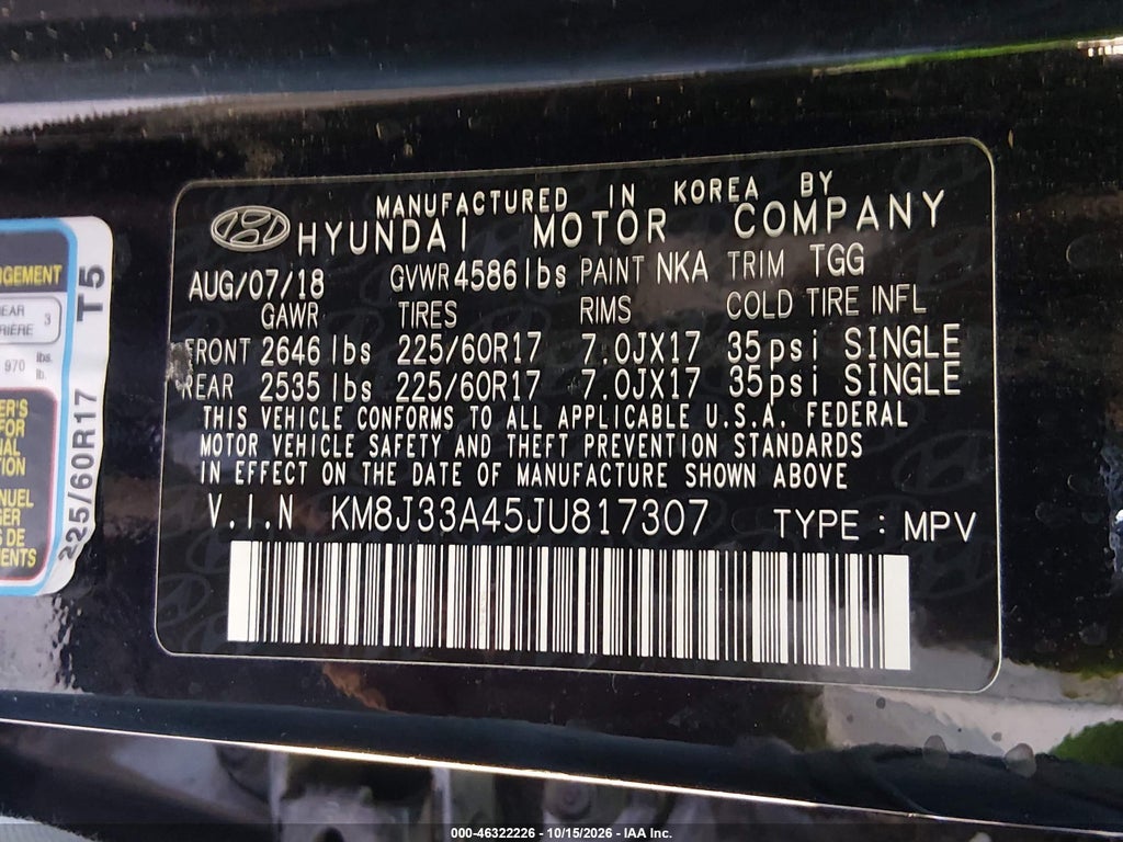 2018 Hyundai Tucson SEL photo 9