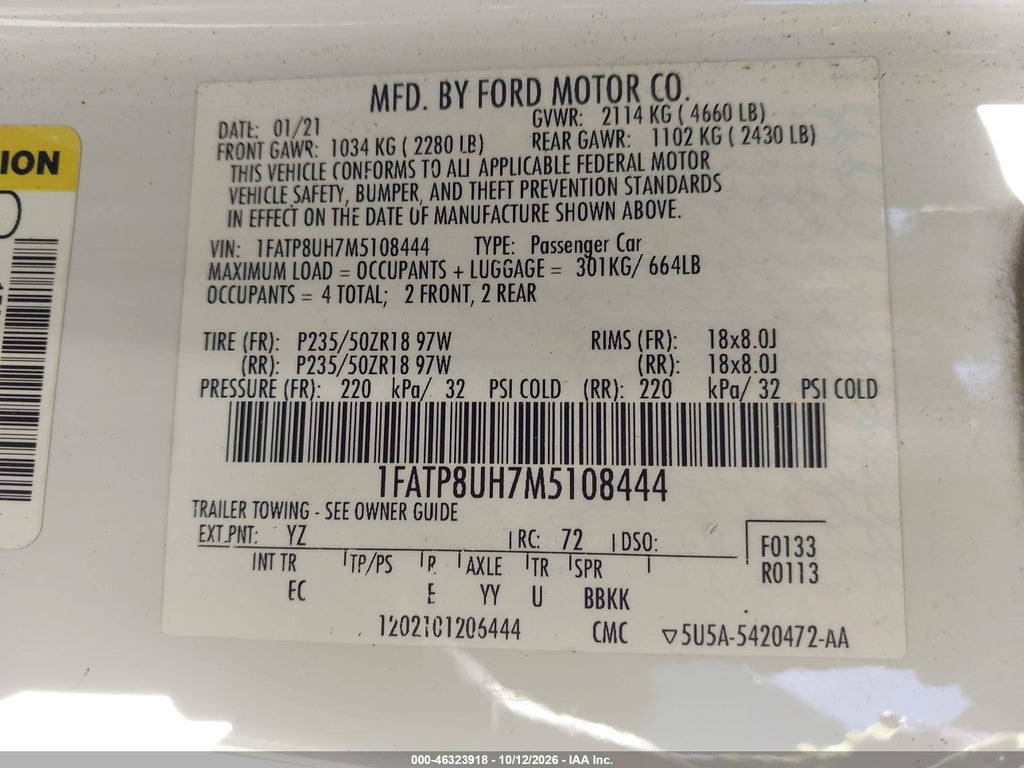 2021 Ford Mustang Ecoboost Premium photo 9