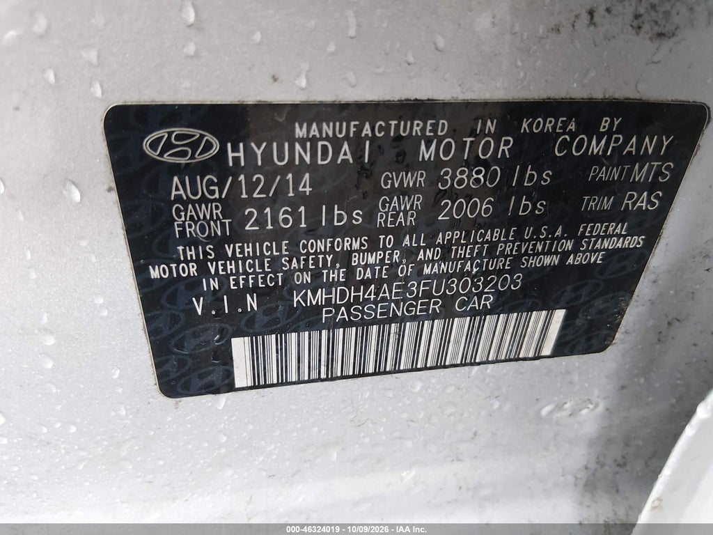 2015 Hyundai Elantra SE photo 9