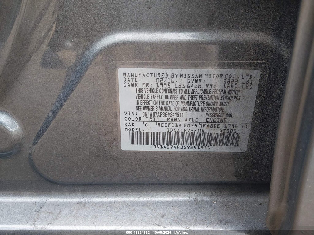2016 Nissan Sentra S photo 9