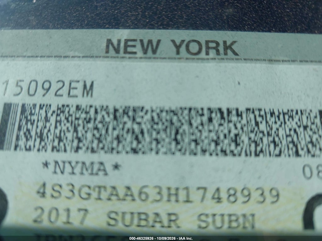 2017 Subaru Impreza 2.0I photo 9