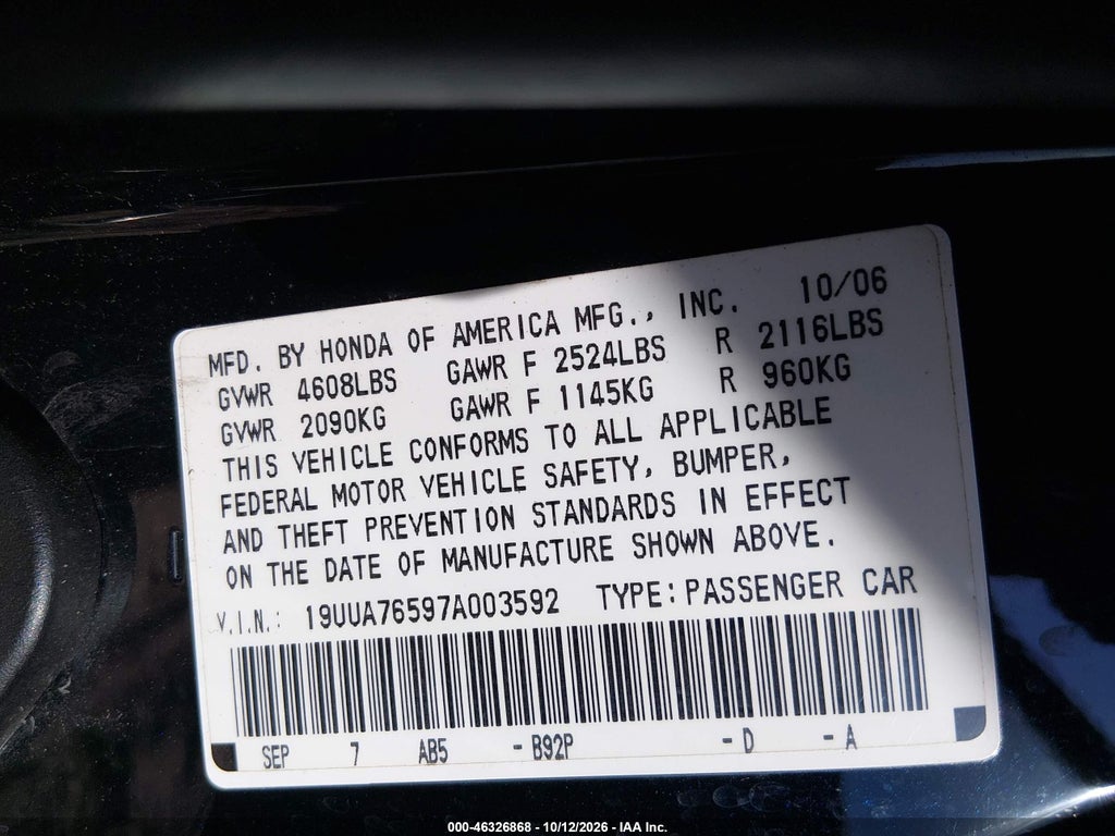 2007 Acura TL Type S photo 9