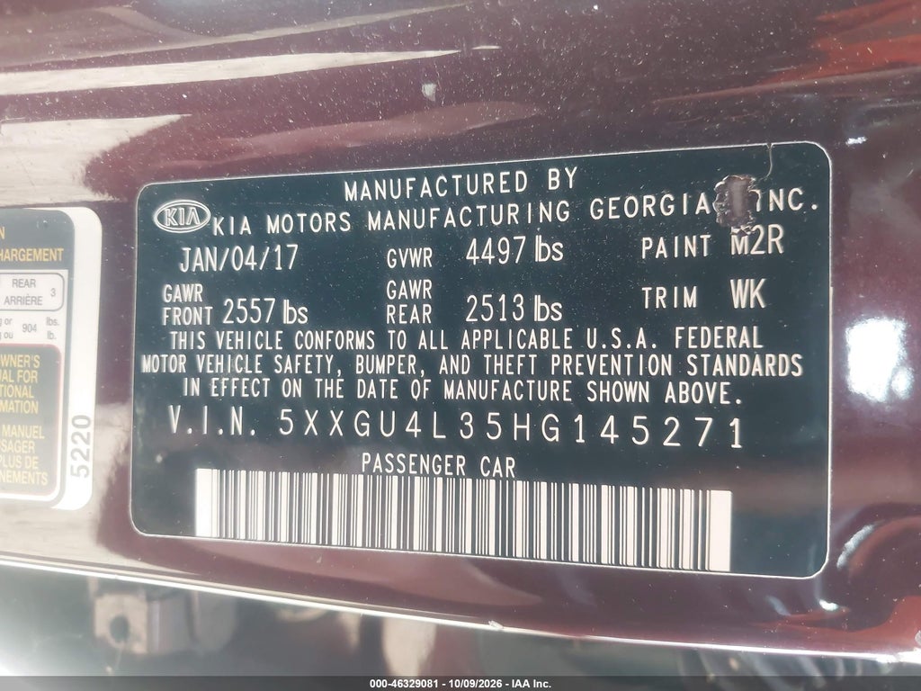 2017 Kia Optima EX photo 9