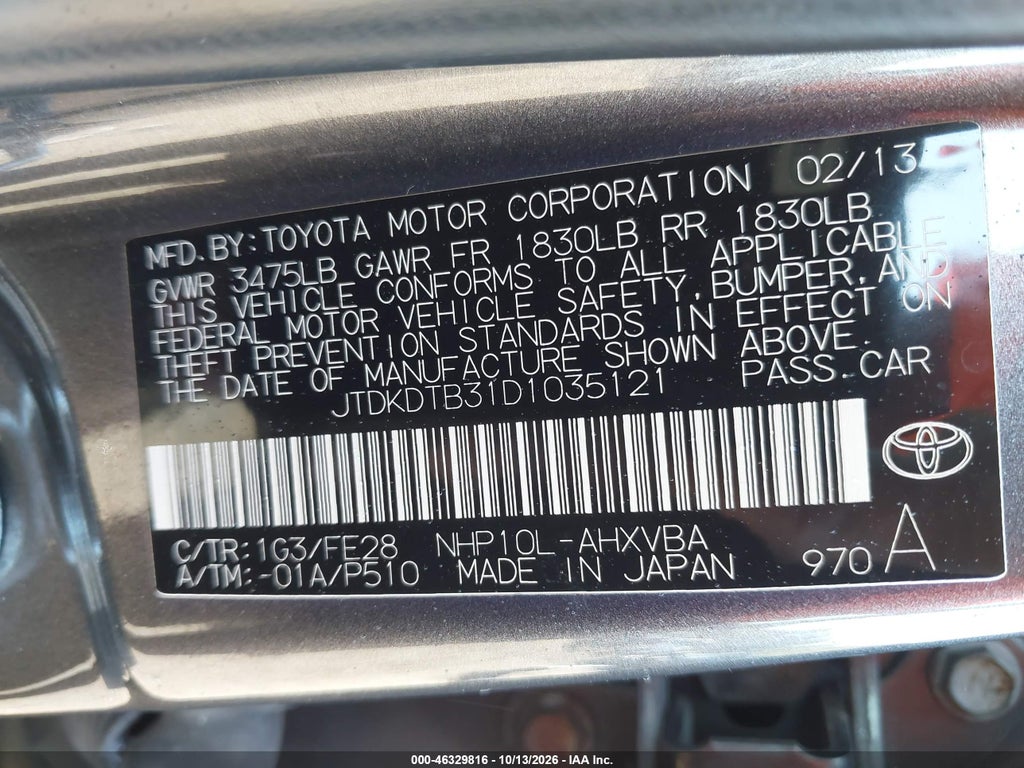 2013 Toyota Prius C One photo 9
