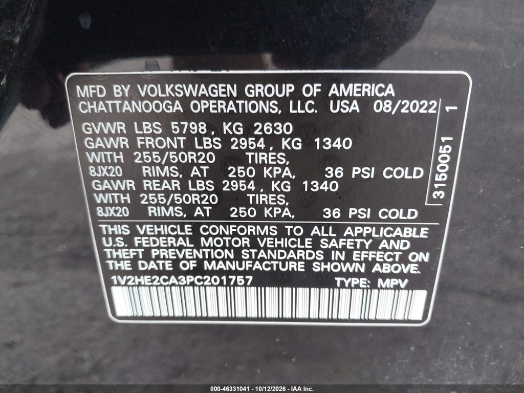 2023 Volkswagen Atlas Cross Sport 3.6L V6 SE W/Technology photo 9