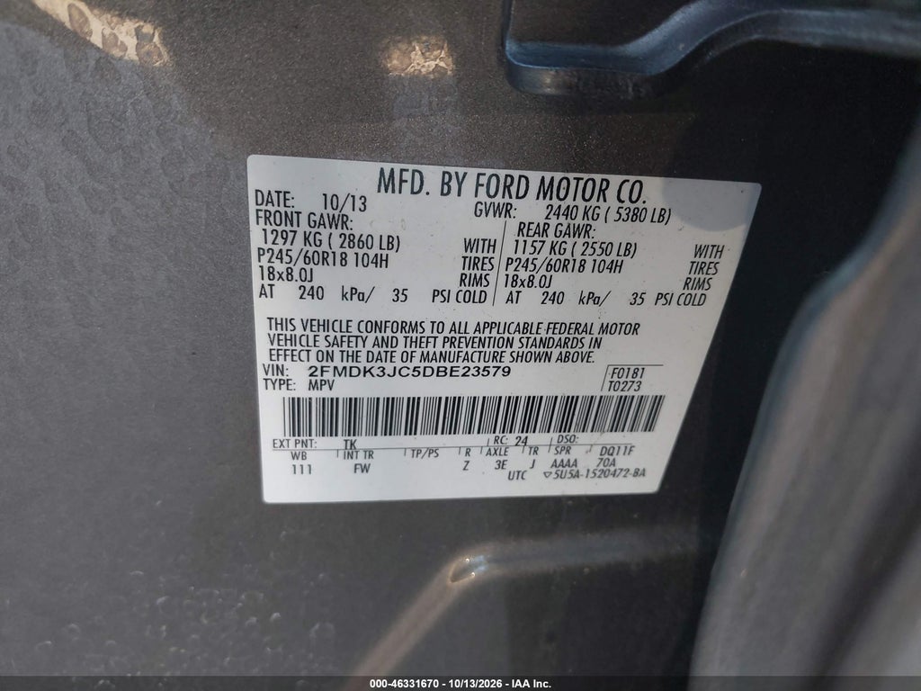 2013 Ford Edge SEL photo 9