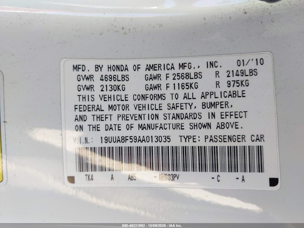 2010 Acura TL 3.5 photo 9