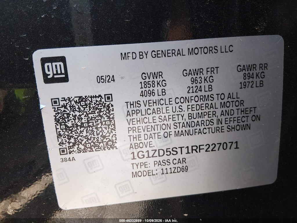 2024 Chevrolet Malibu FWD 1LT photo 9
