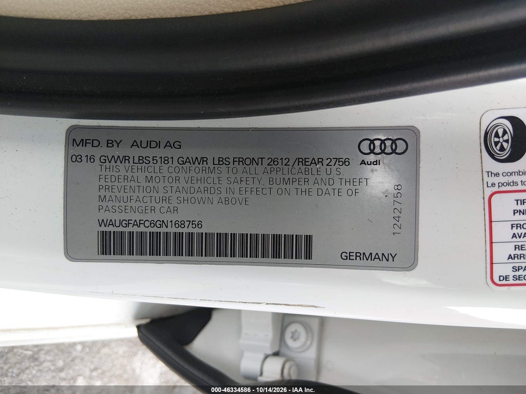 2016 Audi A6 2.0T Premium Plus photo 9