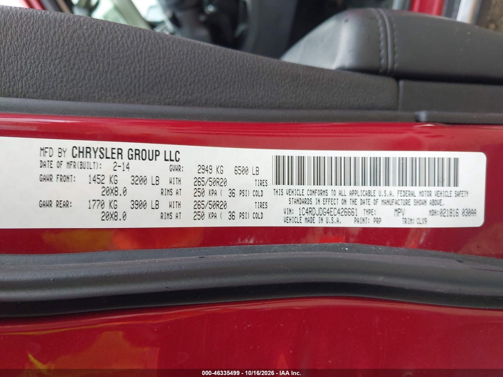 2014 Dodge Durango Limited photo 9