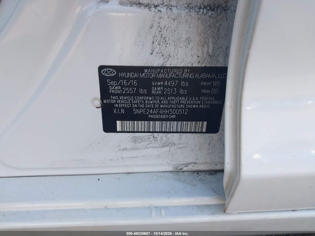 2017 Hyundai Sonata SE photo 9