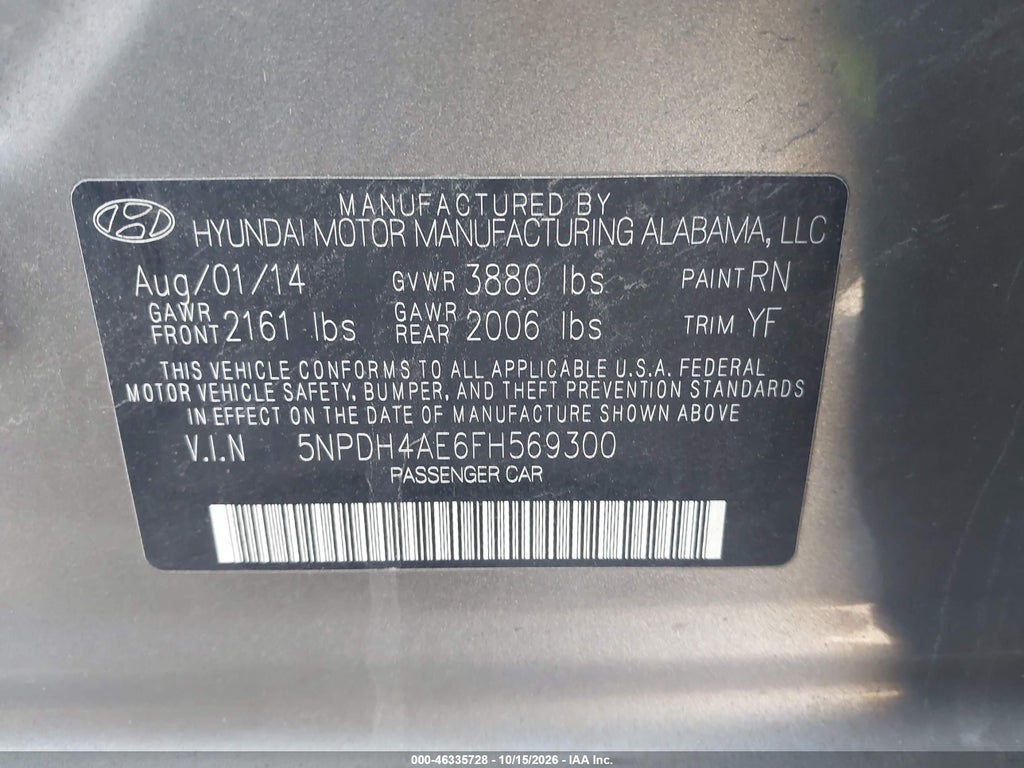 2015 Hyundai Elantra SE photo 9