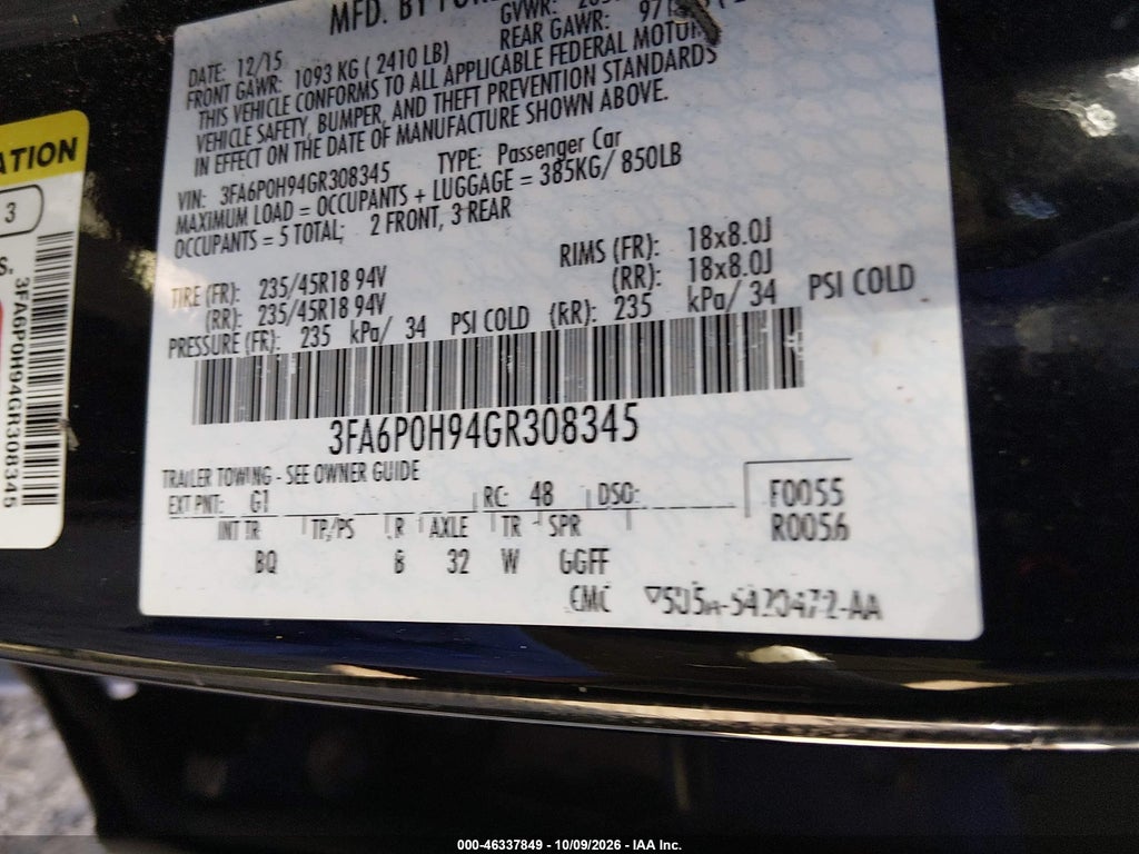 2016 Ford Fusion SE photo 9