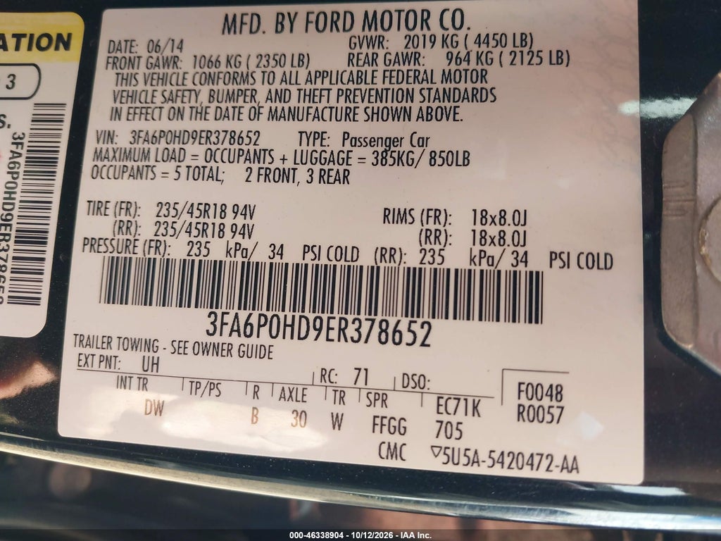 2014 Ford Fusion SE photo 9