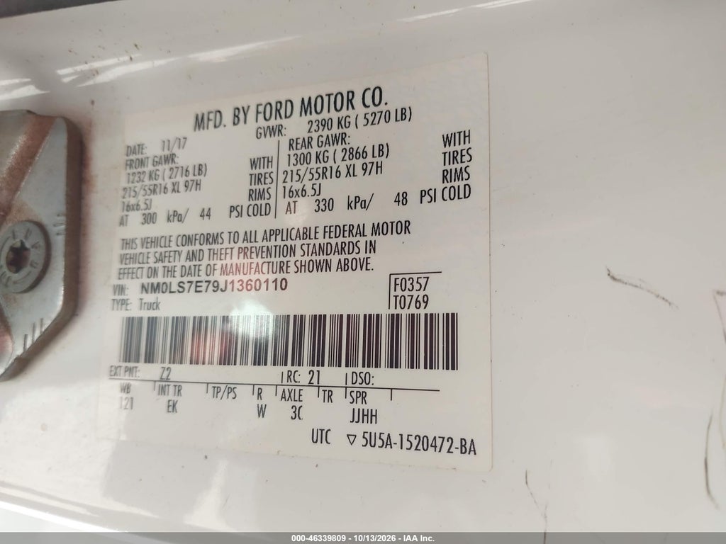 2018 Ford Transit Connect XL photo 9