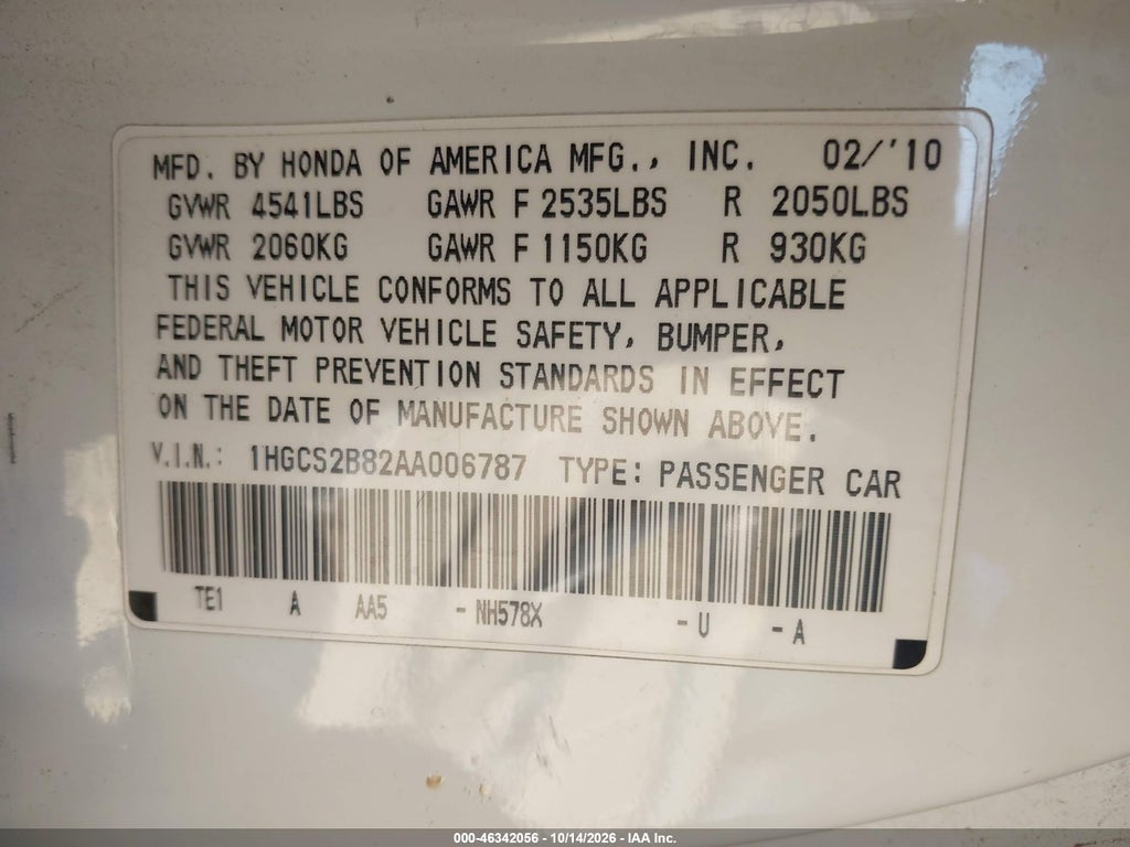 2010 Honda Accord 3.5 EX-L photo 9