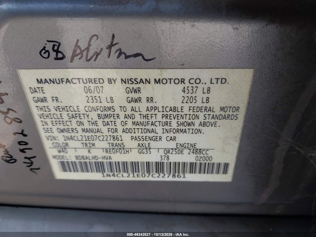 2007 Nissan Altima Hybrid photo 9