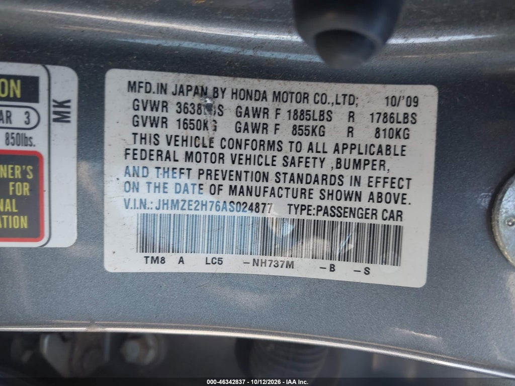 2010 Honda Insight EX photo 9