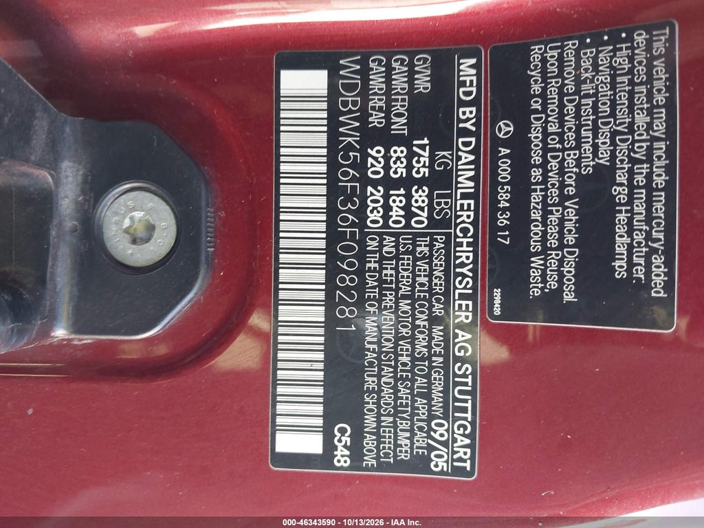 2006 Mercedes-Benz SLK 350 photo 9
