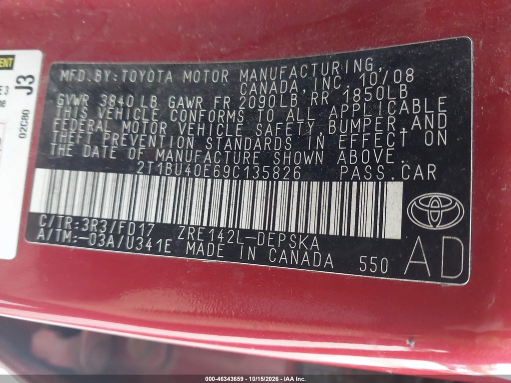 2009 Toyota Corolla S photo 9