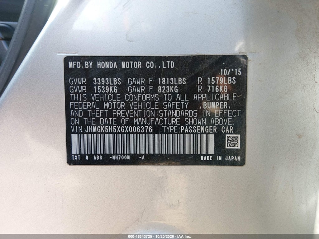 2016 Honda Fit LX photo 9