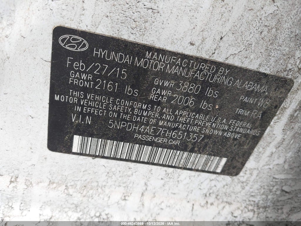 2015 Hyundai Elantra SE photo 9