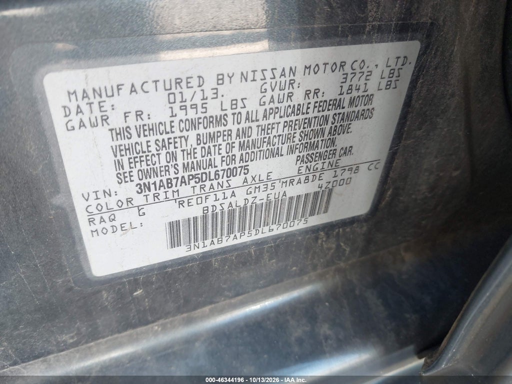 2013 Nissan Sentra SV photo 9