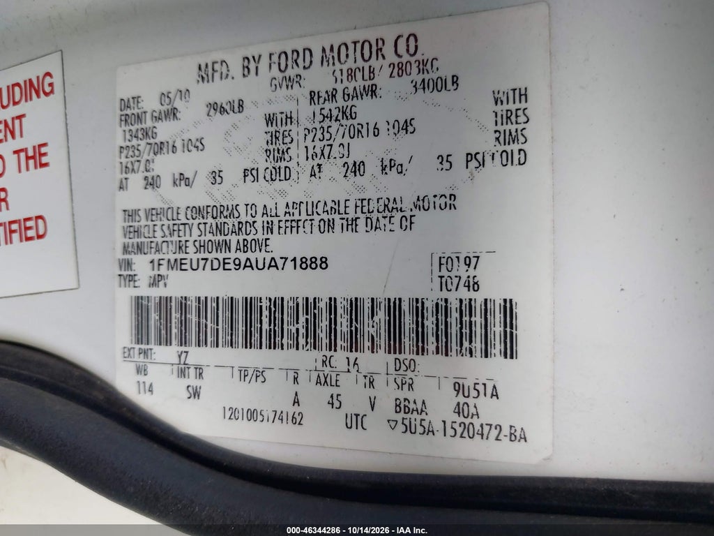 2010 Ford Explorer XLT photo 9