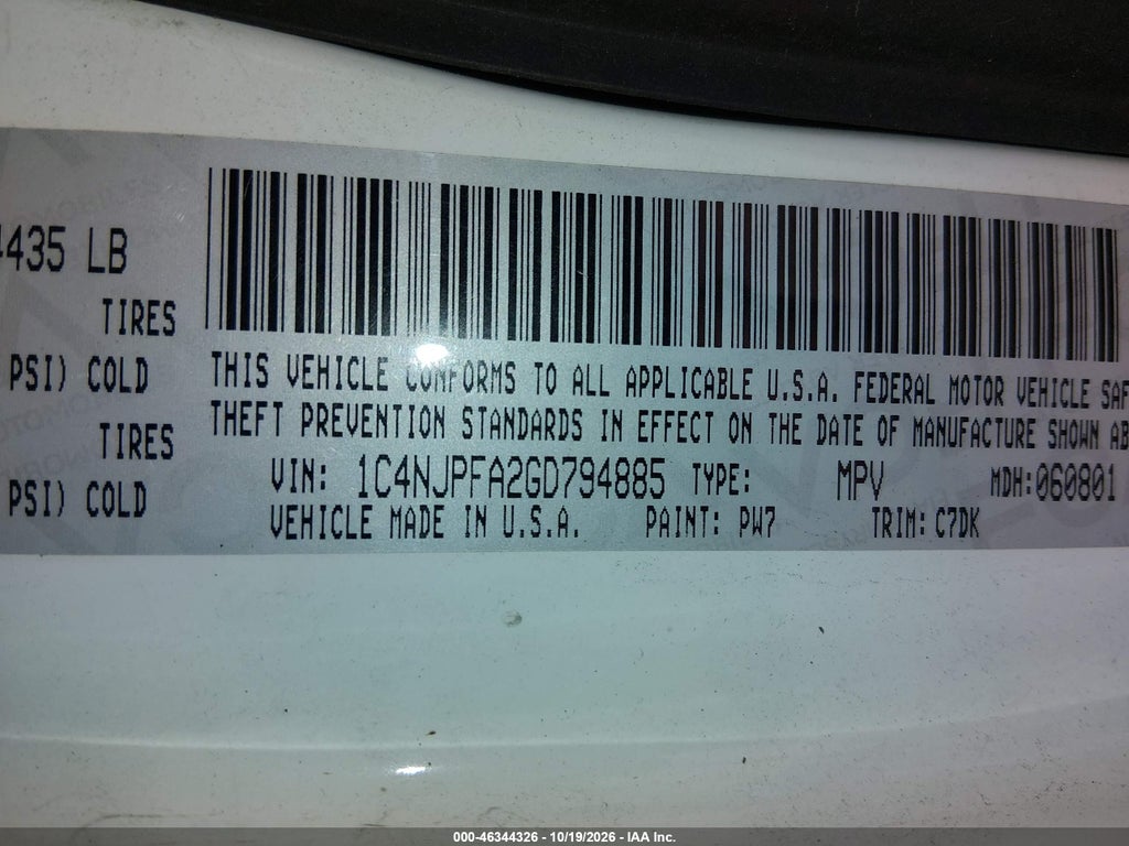 2016 Jeep Patriot Latitude photo 9