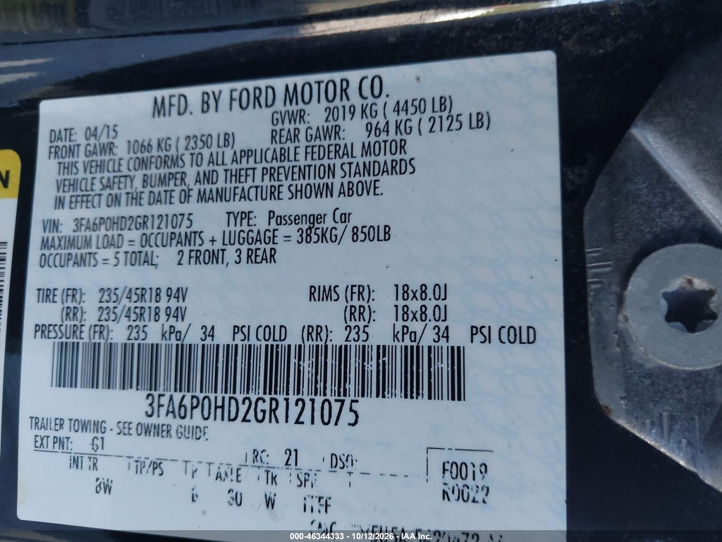 2016 Ford Fusion SE photo 9