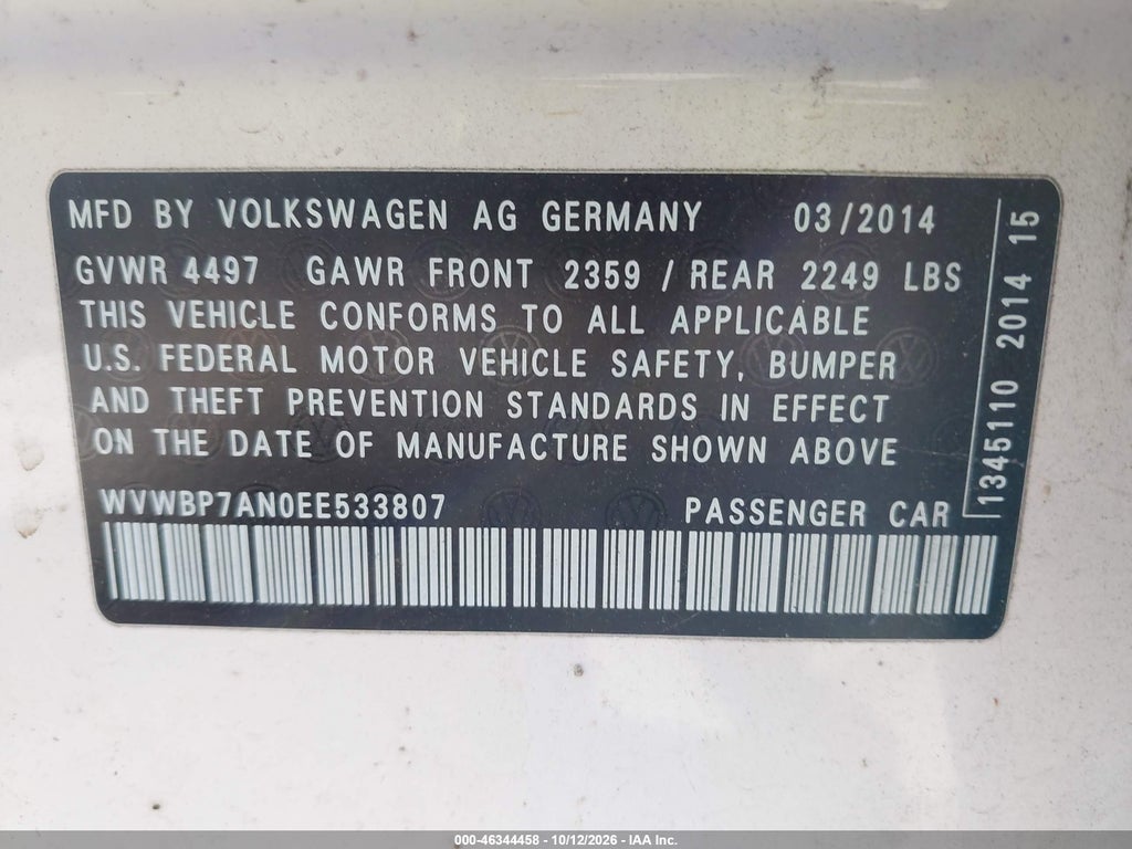 2014 Volkswagen CC 2.0T R-Line photo 9