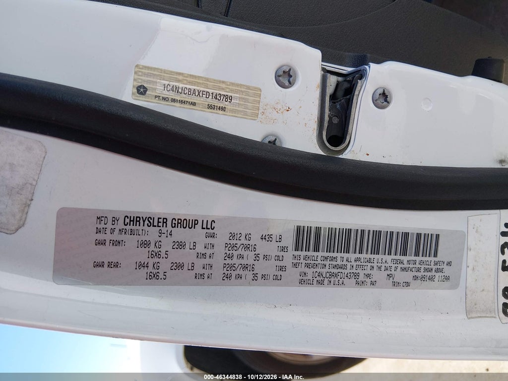 2015 Jeep Compass Sport photo 9